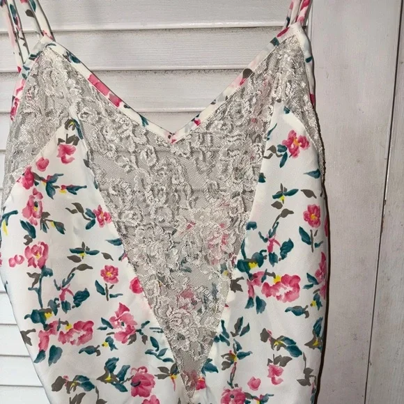 Vintage Victoria's Secret Gold Label Floral Lace Slip Dress M Dainty Romantic - Picture 3 of 5